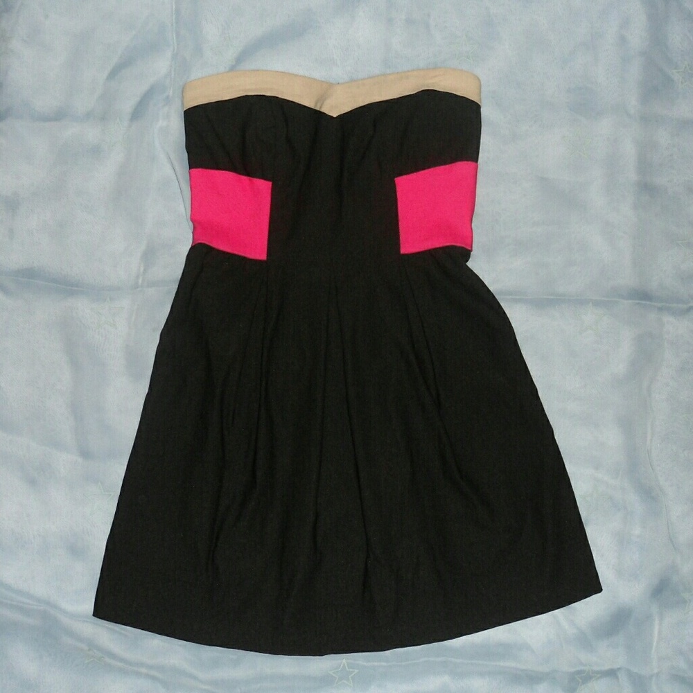 Strapless mini dress